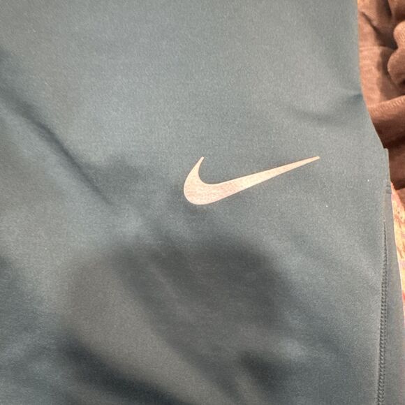 Nike Dri-Fit Athletic Teal Blue Speed Cropped Mesh Legging Pants Women's Size M - Picture 6 of 9